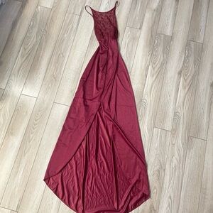 Glydons Vintage fuchsia sheer floral high neck halter size Medium